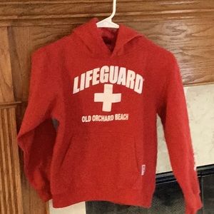 Authentic red lifeguard sweatshirt